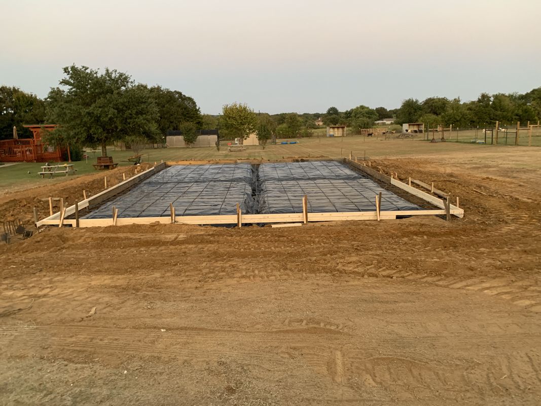 Commercial building pad and foundation area prepared by Division 31