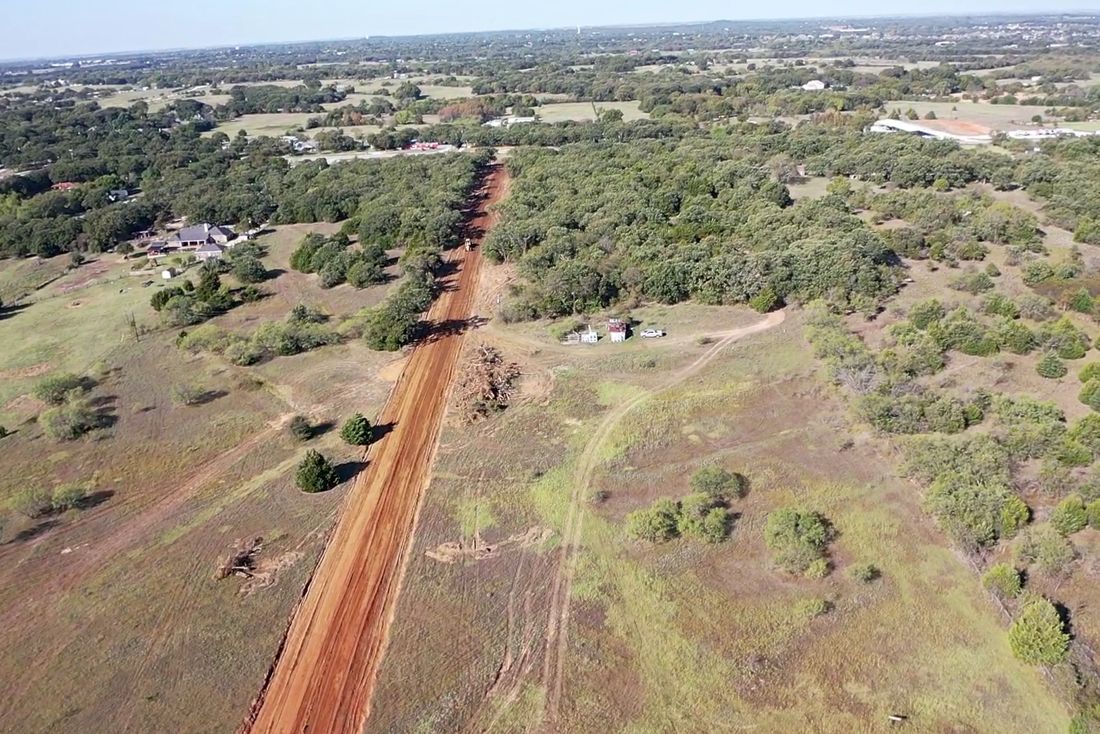 Division 31 land clearing and excavation project near Cleburne, Texas